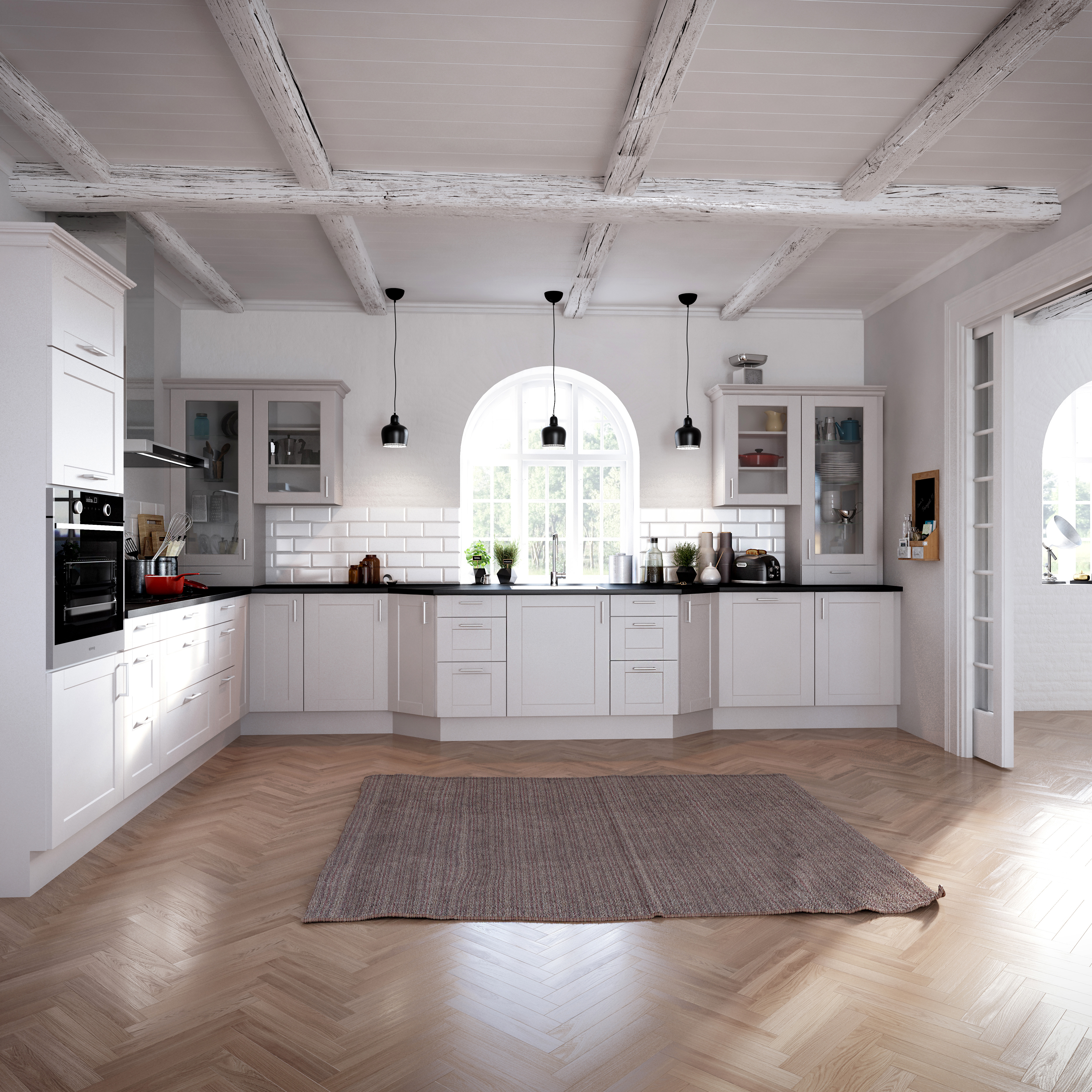 Classic by DESIGNA, hvid landkøkken 